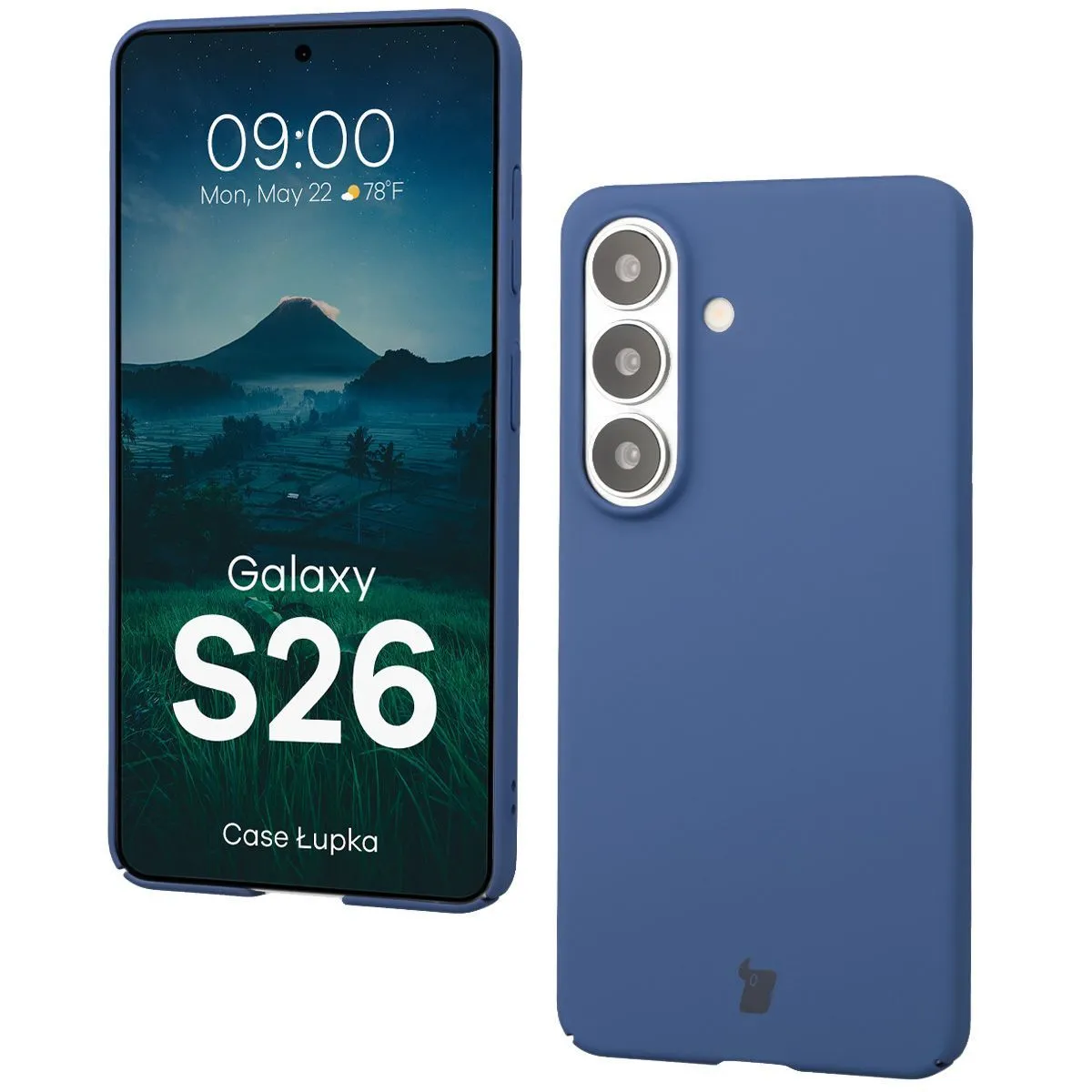Etui Bizon Case Łupka do Galaxy S26 Niebieski