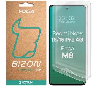 Folia hydrożelowa Bizon na ekran Film Hydrogel Front Duo do Xiaomi Redmi Note 15 4G/5G / 15 Pro 4G / Poco M8 5G 2 sztuki