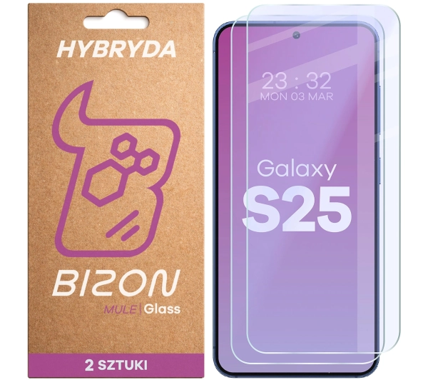 Bizon elastyczne Glass Mule Duo do Galaxy S25 2 sztuki