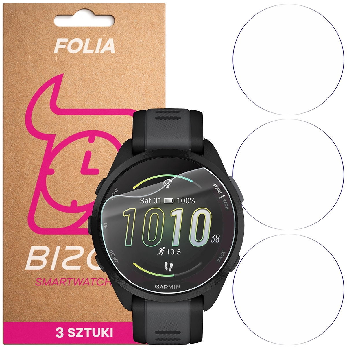 Folia hydrożelowa Bizon Watch Film HydroFlex do Garmin Forerunner 165