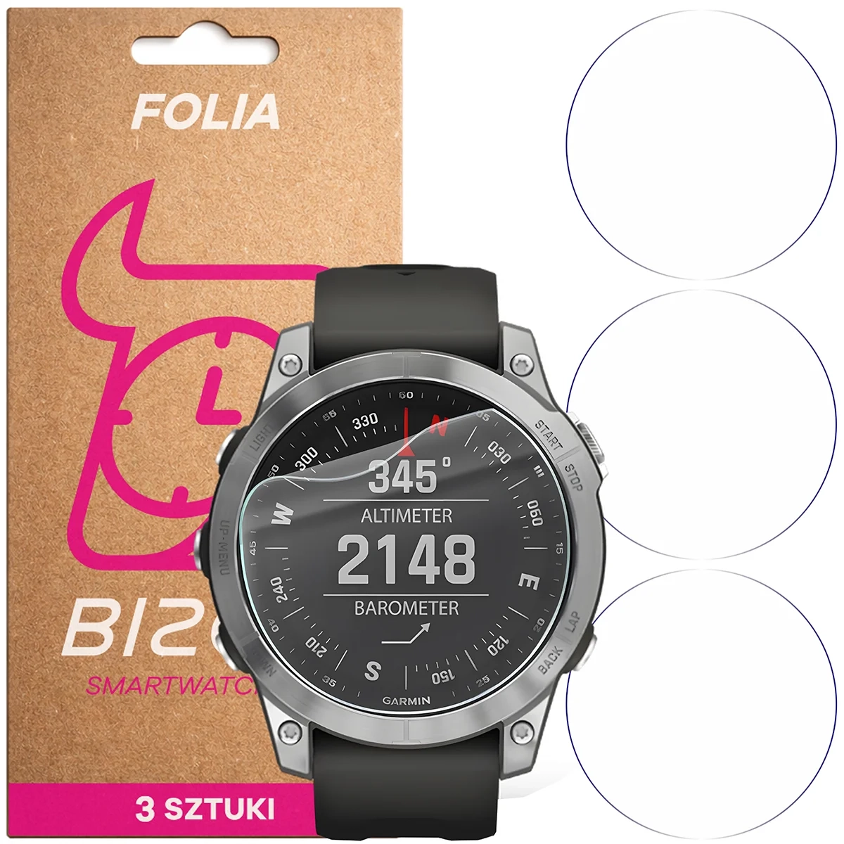 Folia hydrożelowa Bizon Watch Film HydroFlex do Garmin Fenix 7
