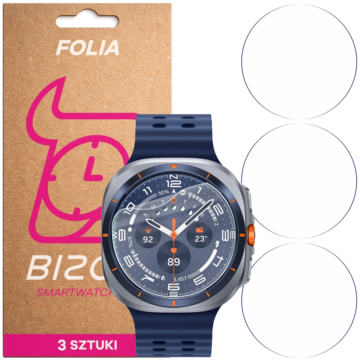 Folia hydrożelowa Bizon Watch Film HydroFlex do Samsung Galaxy Watch Ultra 1 / Ultra 2 / 6 Classic 47 mm