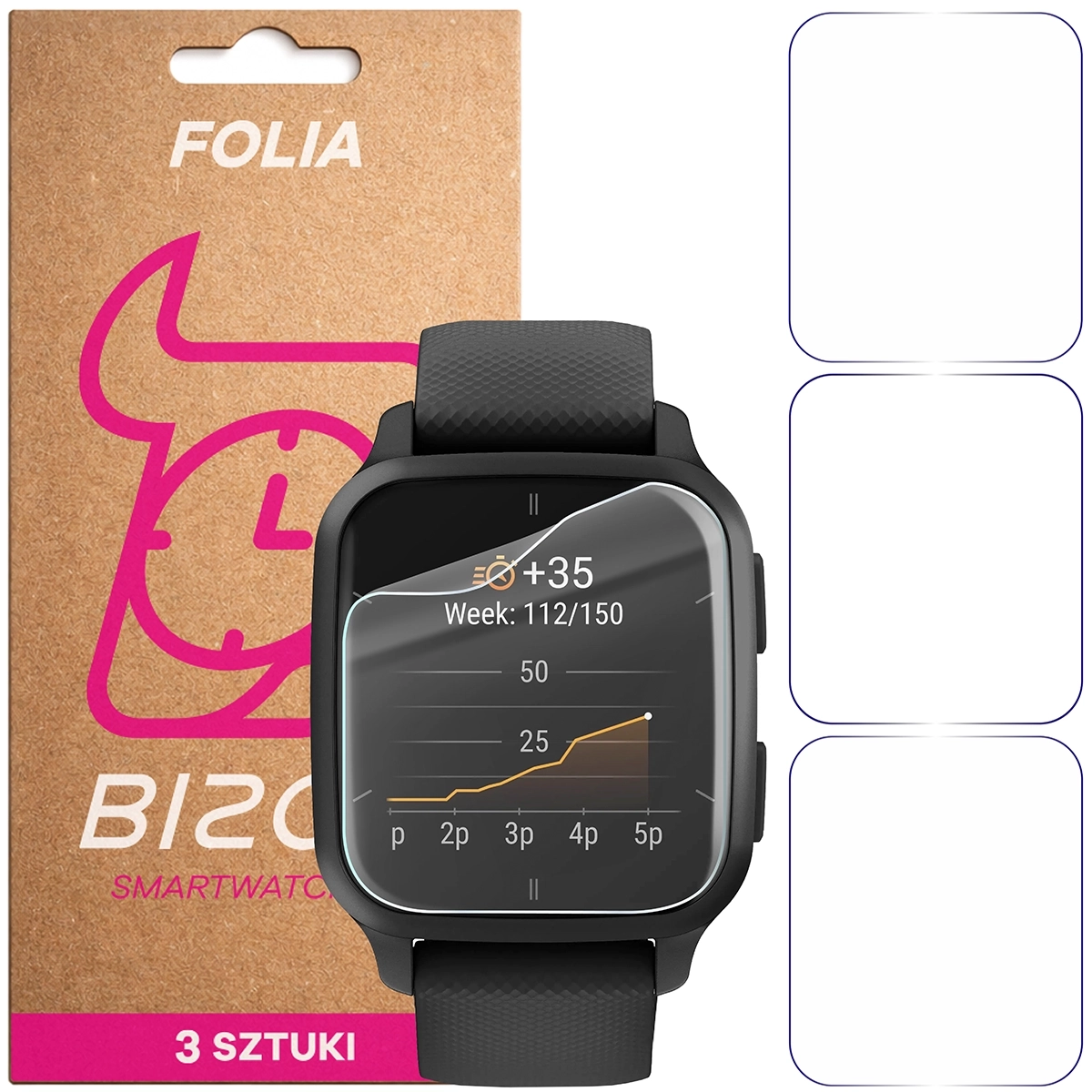 Folia hydrożelowa Bizon Watch Film HydroFlex do Garmin Venu Sq 2