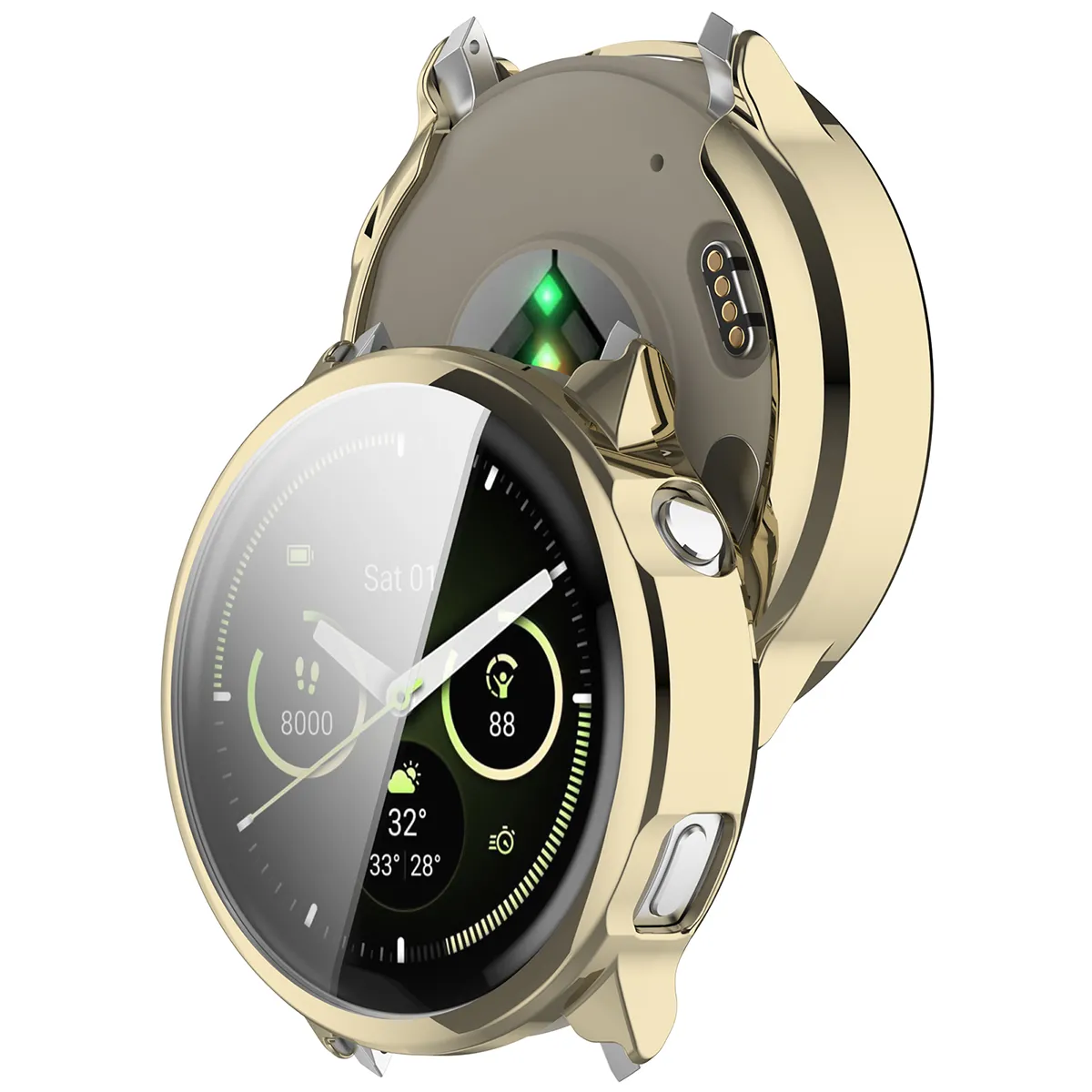 Etui Bizon Case Watch Felipe do Garmin Venu 4 45 mm Złoty