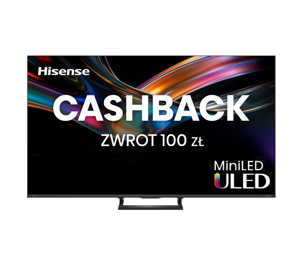 Telewizor Hisense 55E8S 55" ULED MiniLED 4K 144Hz Smart TV Funkcje AI Dolby Vision Dolby Atmos DTS X HDMI 2.1 DVB-T2