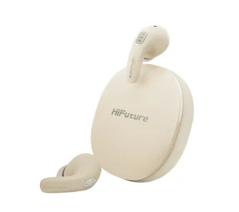 Słuchawki bezprzewodowe HiFuture FlyBuds4 Dokanałowe Bluetooth 5.4 Funkcje AI z tłumaczeniem ponad 130 języków Beżowy