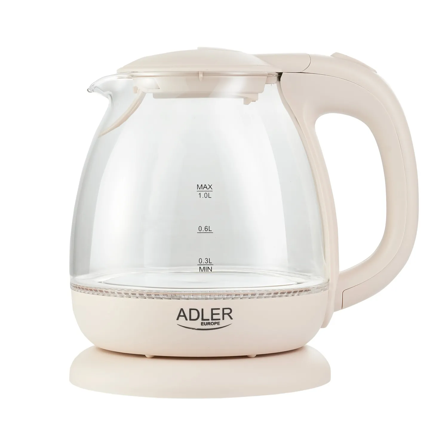 Czajnik Adler AD 1283 1l 1100W Kremowy