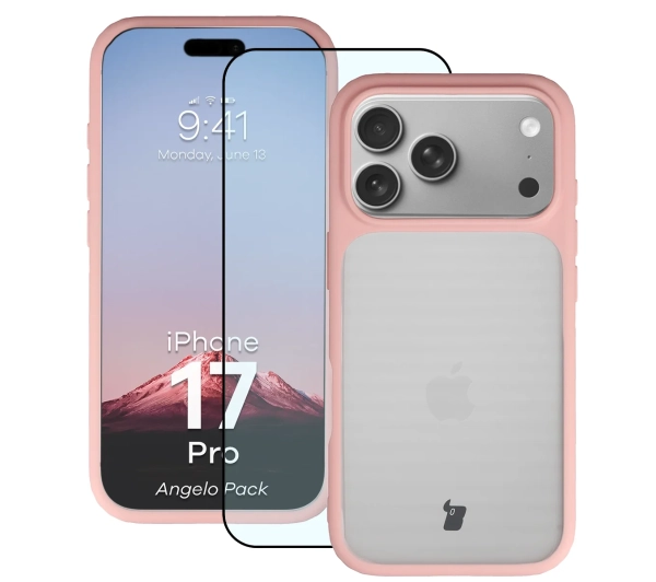 Bizon Angelo Pack do iPhone 17 Pro Jasnoróżowy