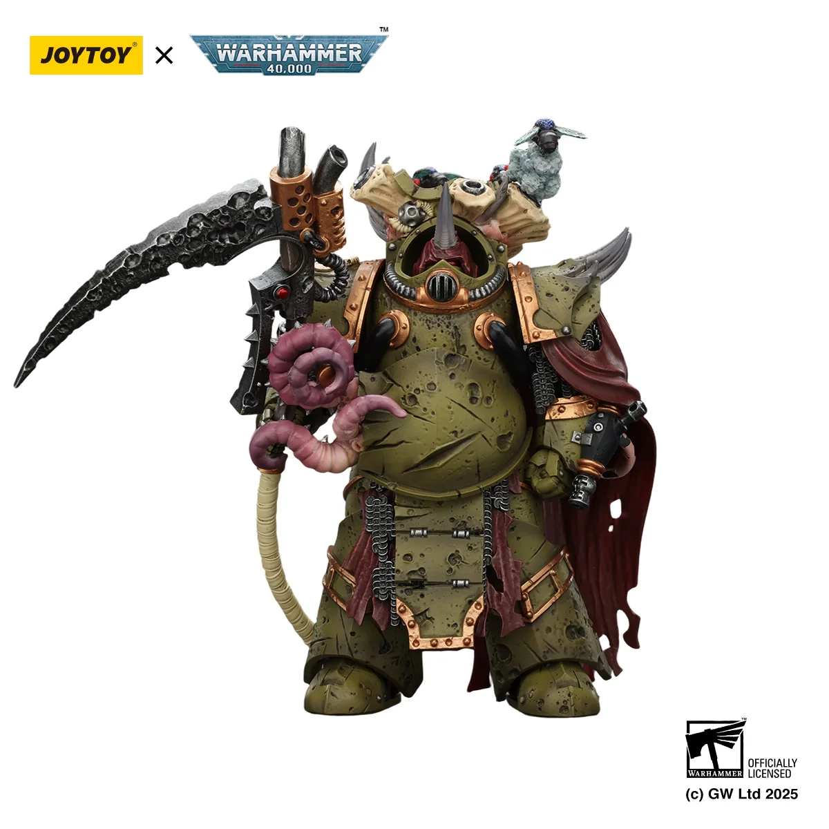 Figurka Joy Toy Warhammer 40k Death Guard Deathshroud Terminator 2 with Manreaper and Plaguespurter Gauntlet
