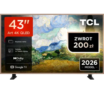 Telewizor TCL 43A400 Pro 43" QLED 4K Google TV Dolby Vision DTS-X DVB-T2