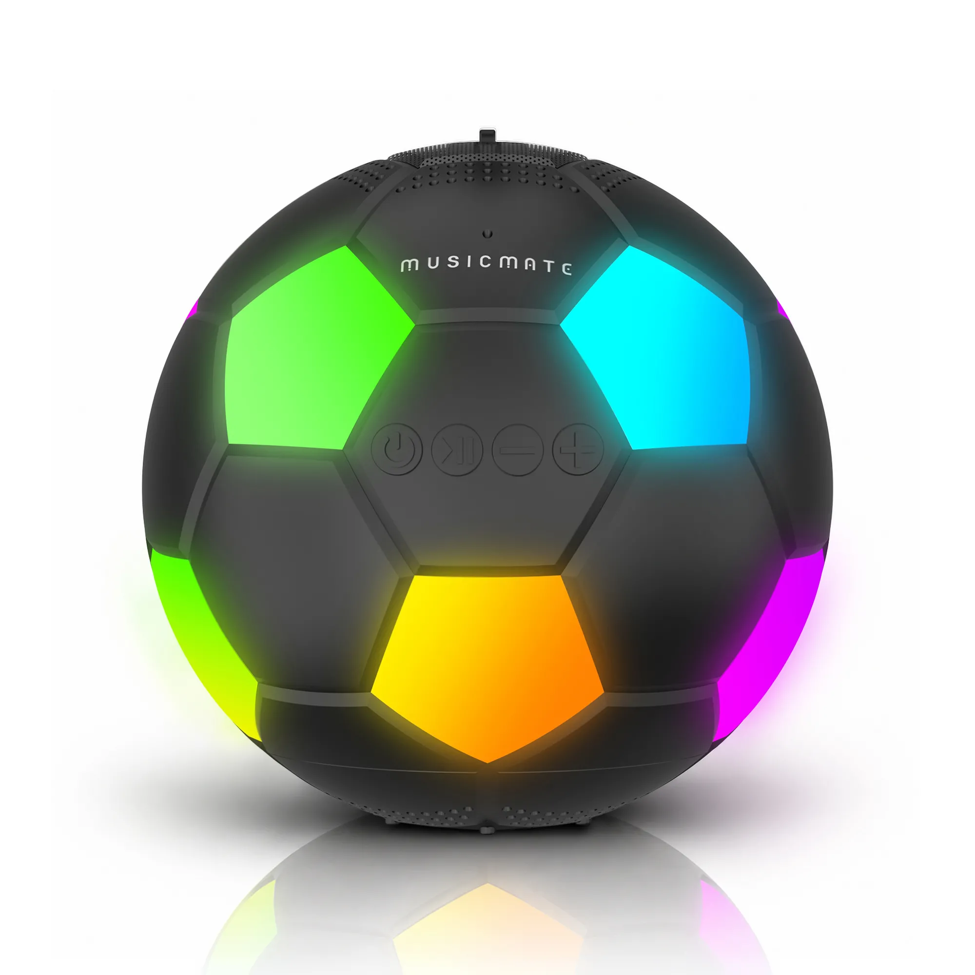 Głośnik Bluetooth Musicmate MM-SB40-B FootballWave LED 5W Czarny