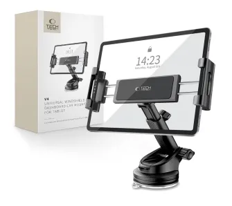 Uchwyt samochodowy Tech-Protect V4 na tablet do montażu w kokpicie Czarny