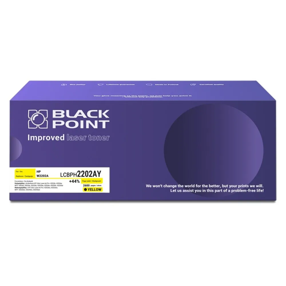 Toner Black Point LCBPH2202AY (zamiennik W2202A) Żółty