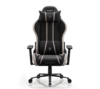 Fotel Diablo Chairs X-One 2.0 King Camel Black Gamingowy do 160kg Tkanina Czarno-Beżowy