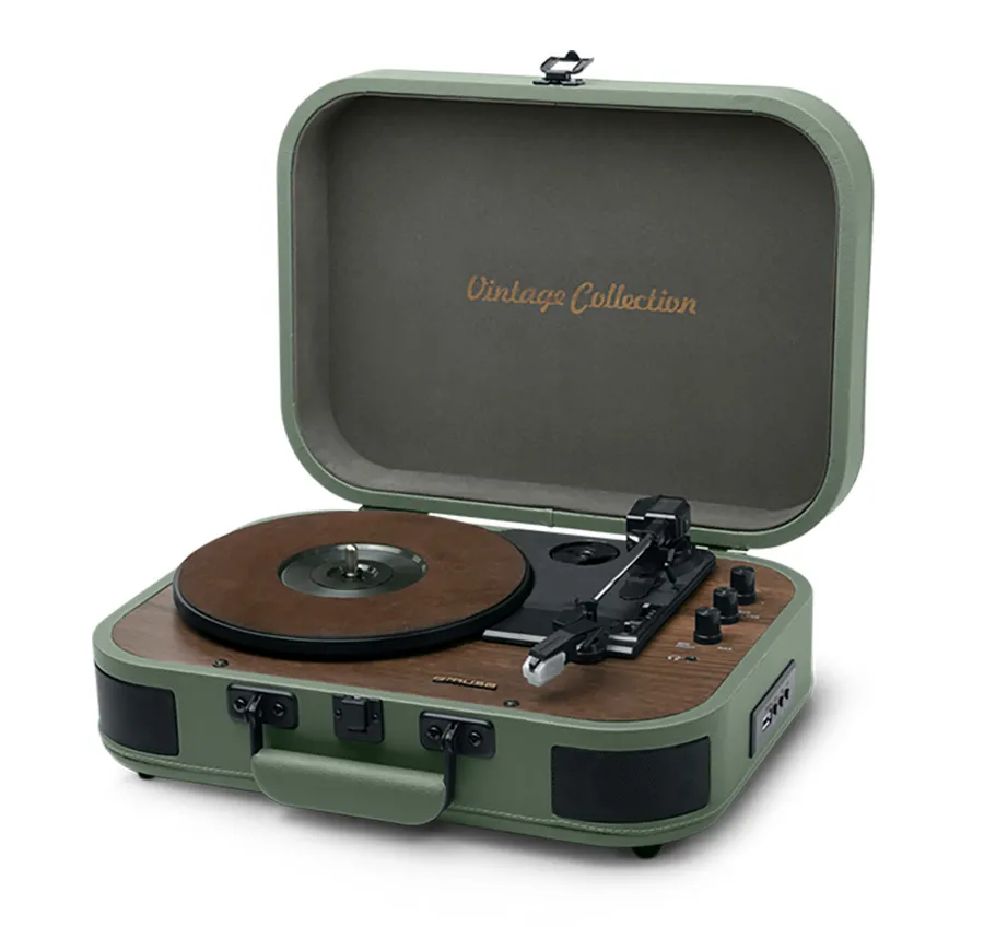 Gramofon Muse MT-207 PGR Półautomatyczny Napęd paskowy Bluetooth Out Zielony