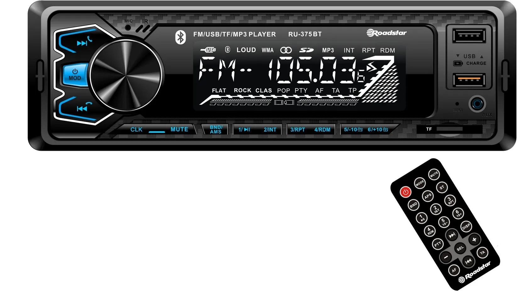Radioodtwarzacz samochodowy Roadstar RU-375BT z USB/SD 4x 18W Bluetooth