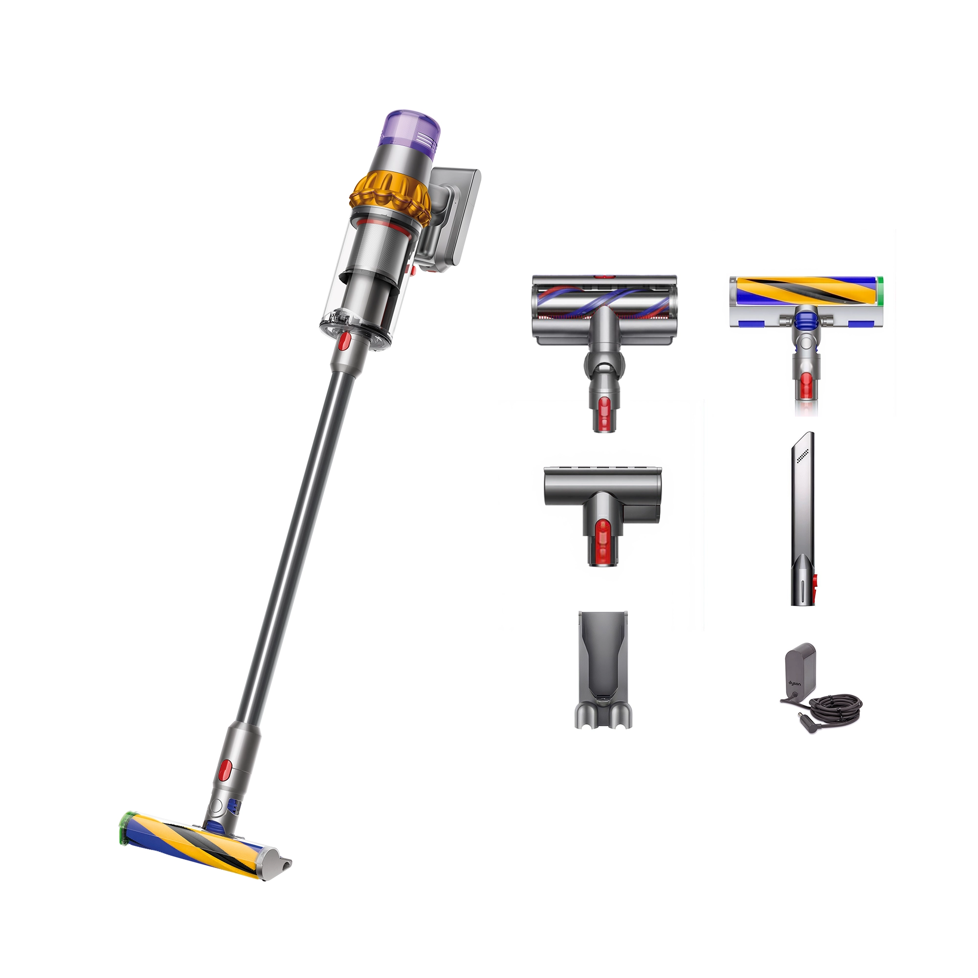 Odkurzacz pionowy Dyson V15 Detect Absolute 494719-01 60min Wymienny akumulator Mini elektroszczotka