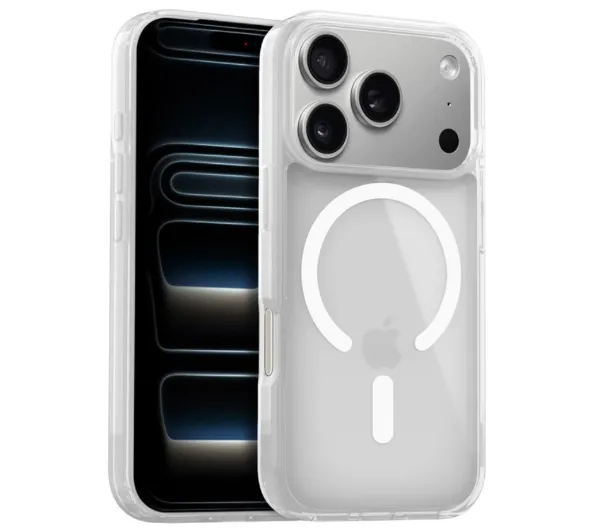 Crong Hybrid Matte Magnetic MagSafe do iPhone 17 Pro Biały