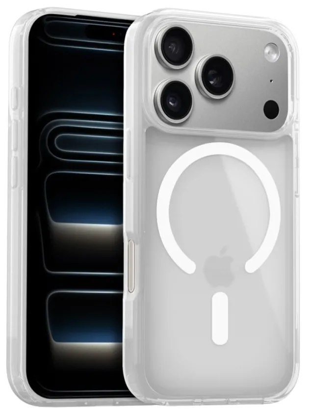 Etui Crong Hybrid Matte Magnetic MagSafe do iPhone 17 Pro Biały