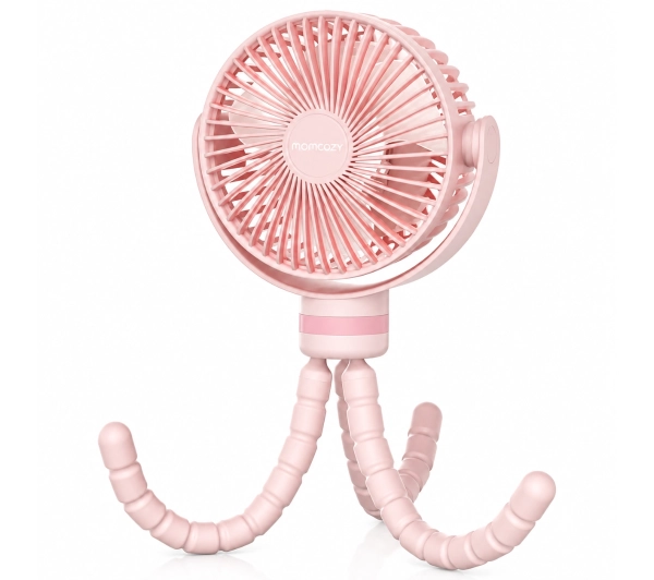 Momcozy przenośny wentylator do wózka, różowy