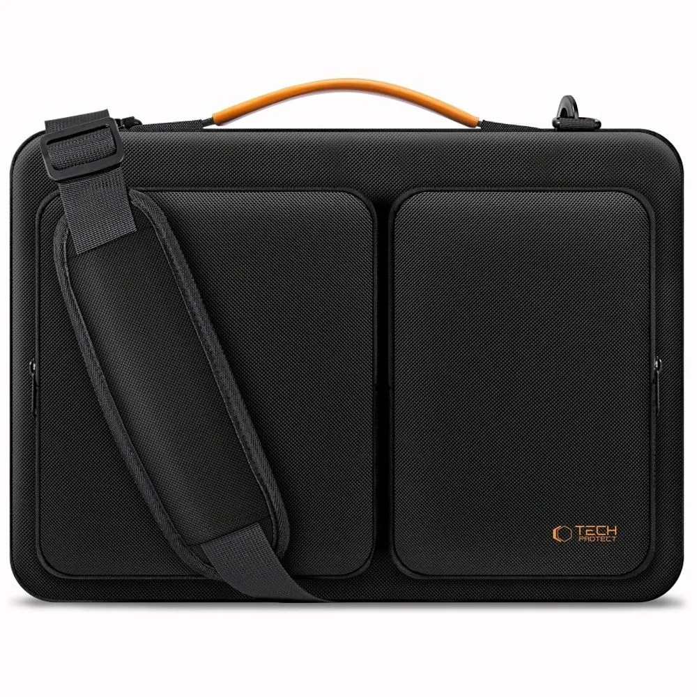 Torba na laptopa Tech-Protect Defender Bag 13-14" Czarno-pomarańczowy
