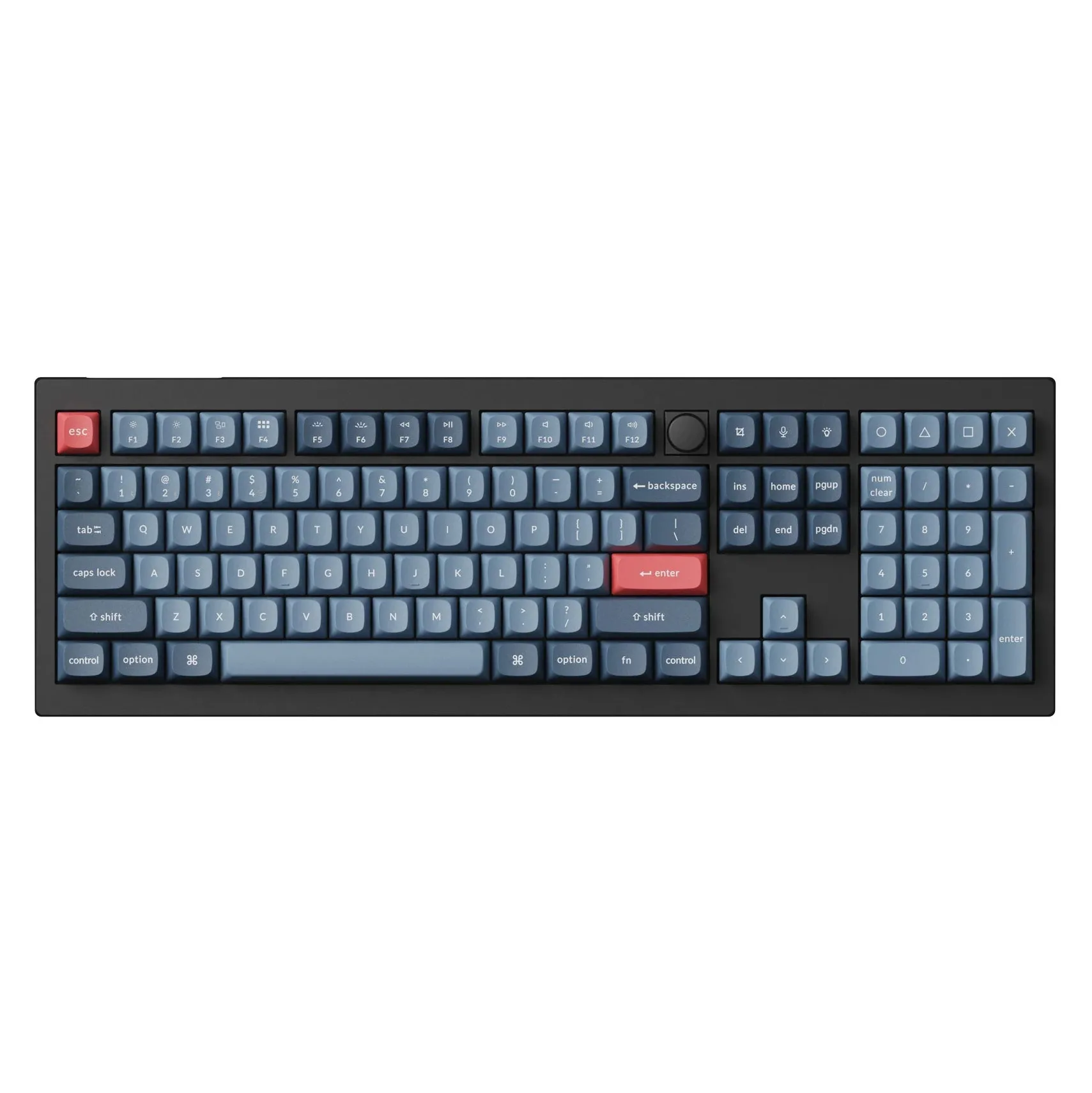 Klawiatura mechaniczna Keychron V6 Max QMK Gateron Jupiter Red Czarno-Niebieski
