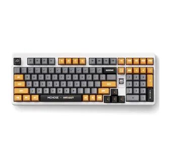Klawiatura mechaniczna MCHOSE UT98 Outemu Silent Peach V3 Switch Biało-Szary