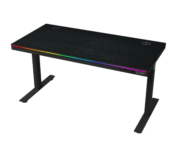 Biurka gamingowe - Lorgar Desk Pro 80 Series DP80W Blat Melaminowy 140cm Regulacja wysokości Czarny