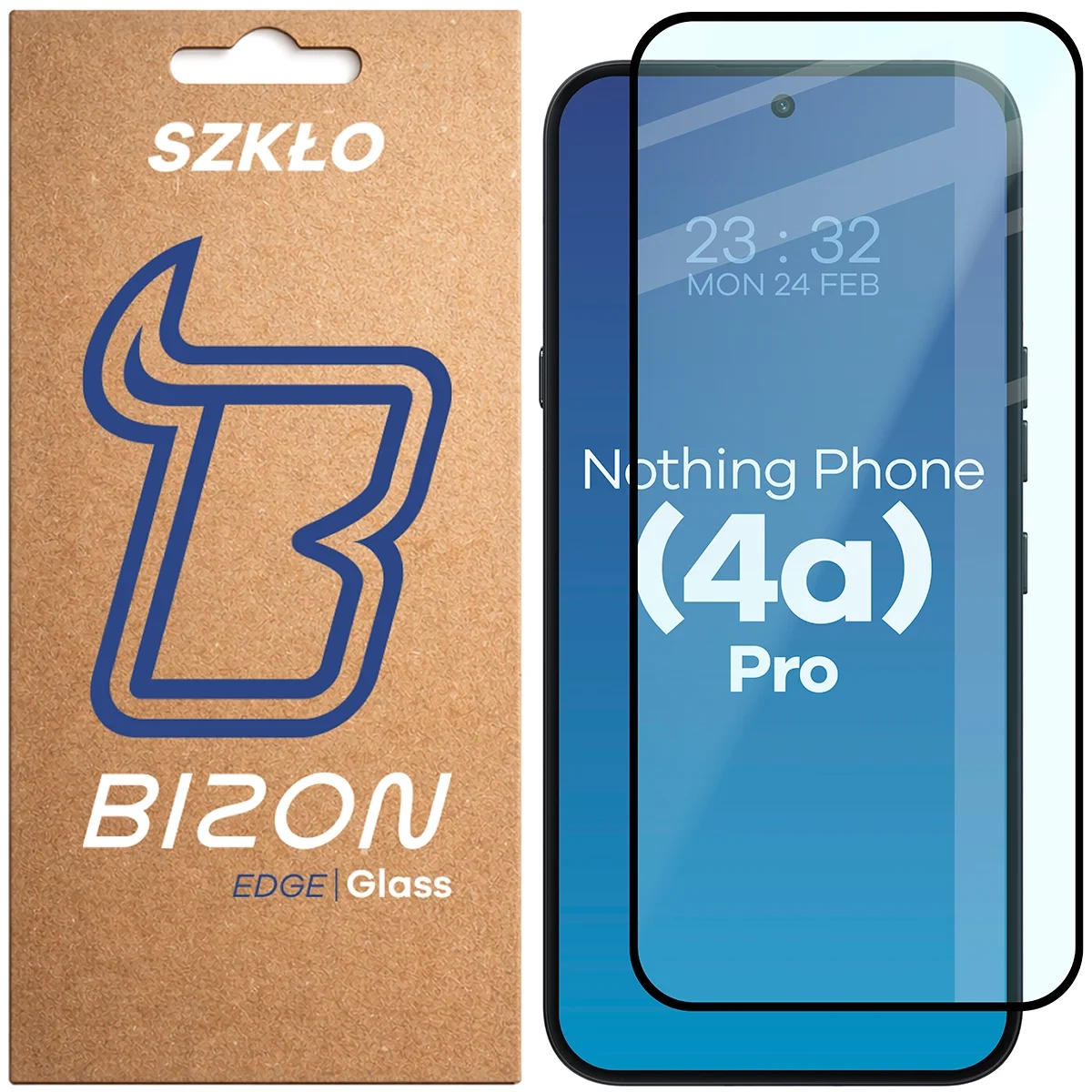 Szkło hartowane Bizon z ramką Glass Edge do Nothing Phone 4a Pro