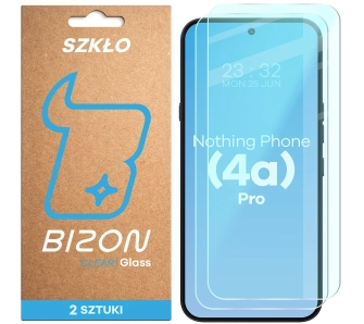 Szkło hartowane Bizon na ekran Glass Clear Duo do Nothing Phone 4a Pro 2 sztuki