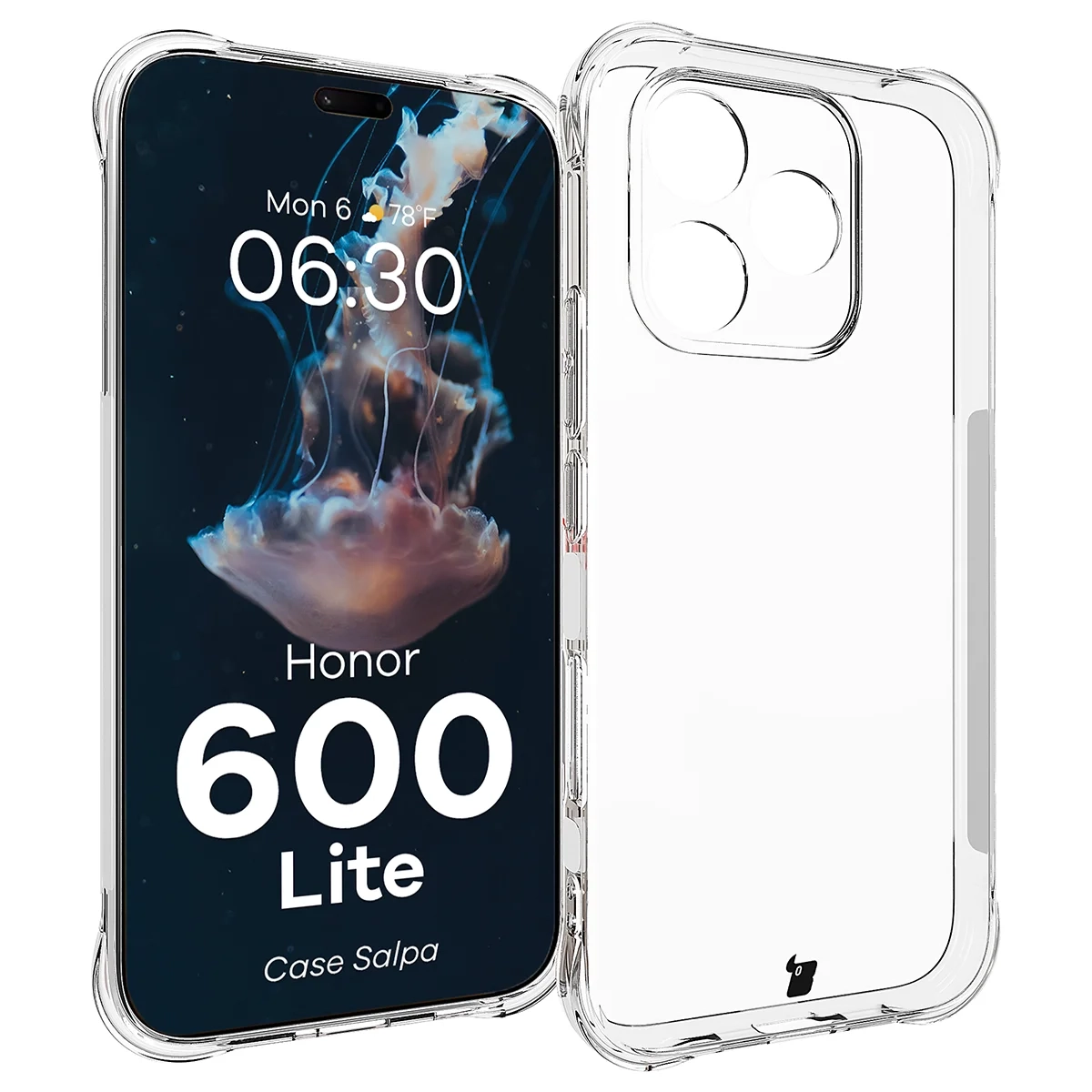 Etui Bizon Case Salpa do Honor 600 Lite 5G Przezroczysty