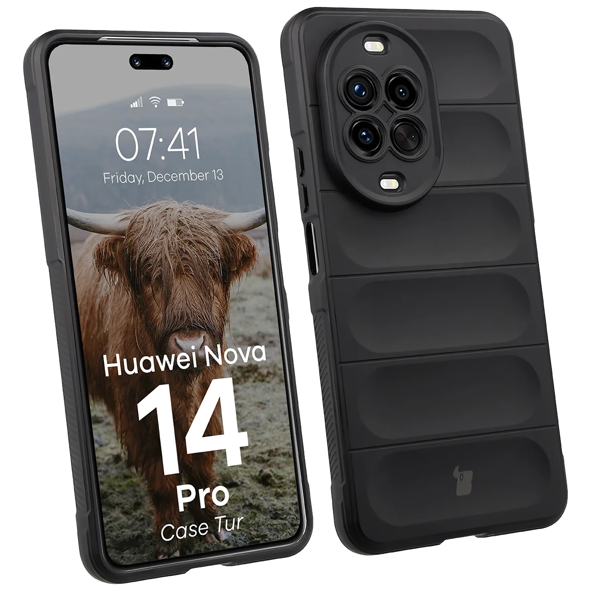 Etui Bizon Case Tur do Huawei nova 14 Pro Czarny