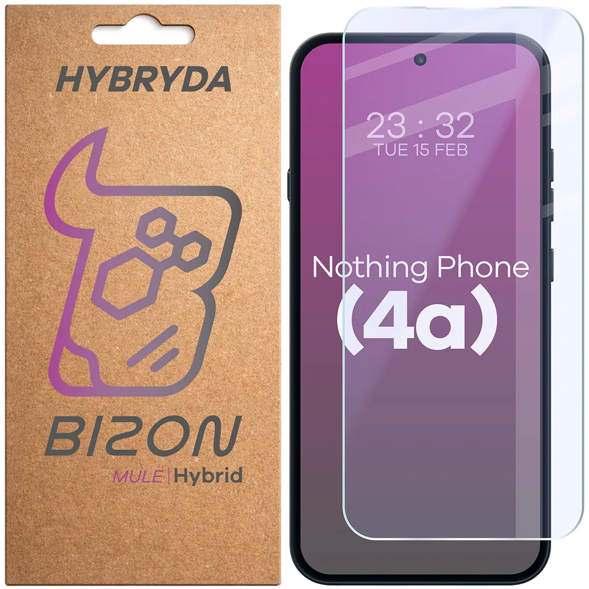Szkło hybrydowe Bizon elastyczne Hybrid Mule do Nothing Phone 4a