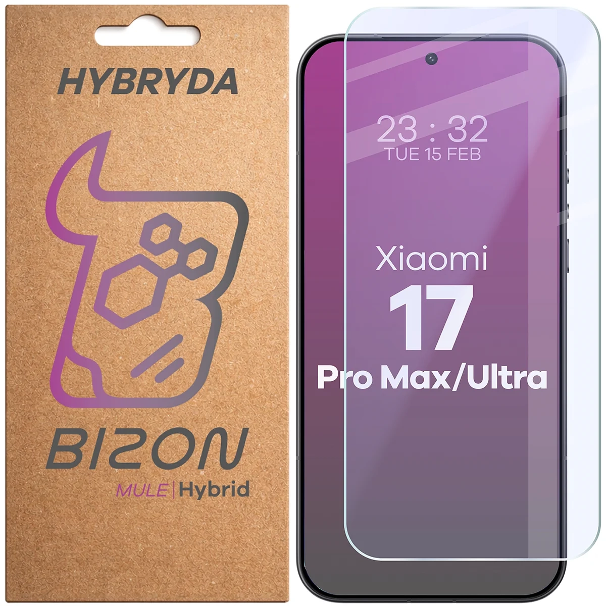 Szkło hybrydowe Bizon elastyczne Hybrid Mule do Xiaomi 17 Ultra / 17 Pro Max