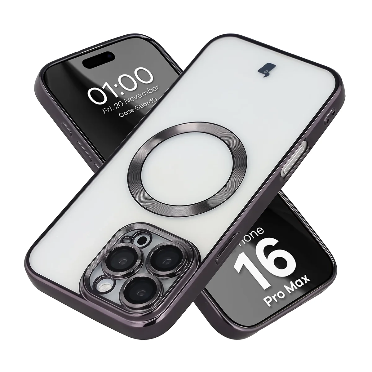Etui Bizon Case GuardO do iPhone 16 Pro Max Czarny