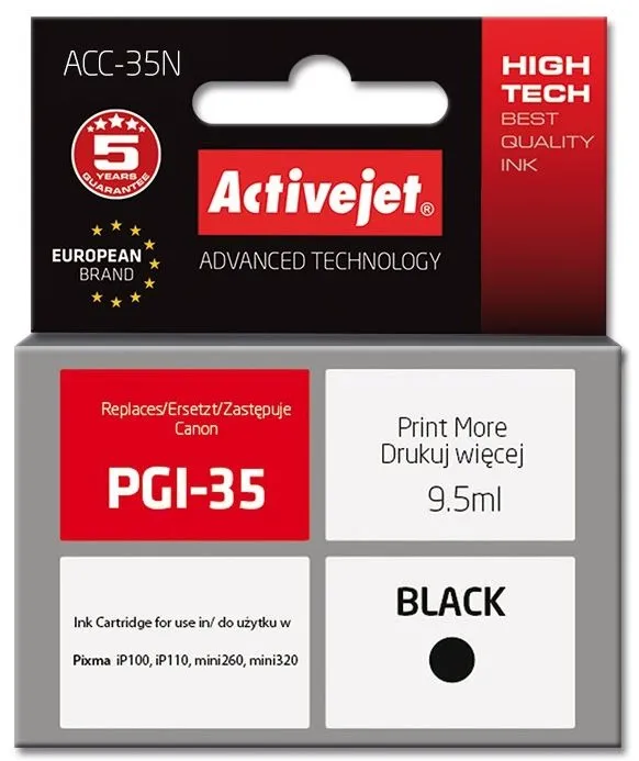 Tusz ActiveJet ACC-35N (zamiennik PGI-35) Czarny 9,5 ml