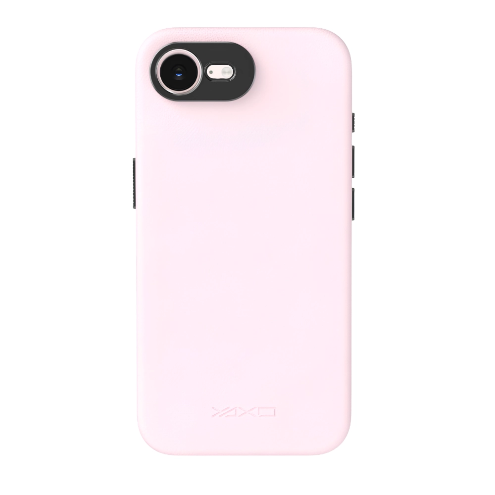 Etui Yaxo Leather Gear Slim Case MagSafe do iPhone 17e Różowy