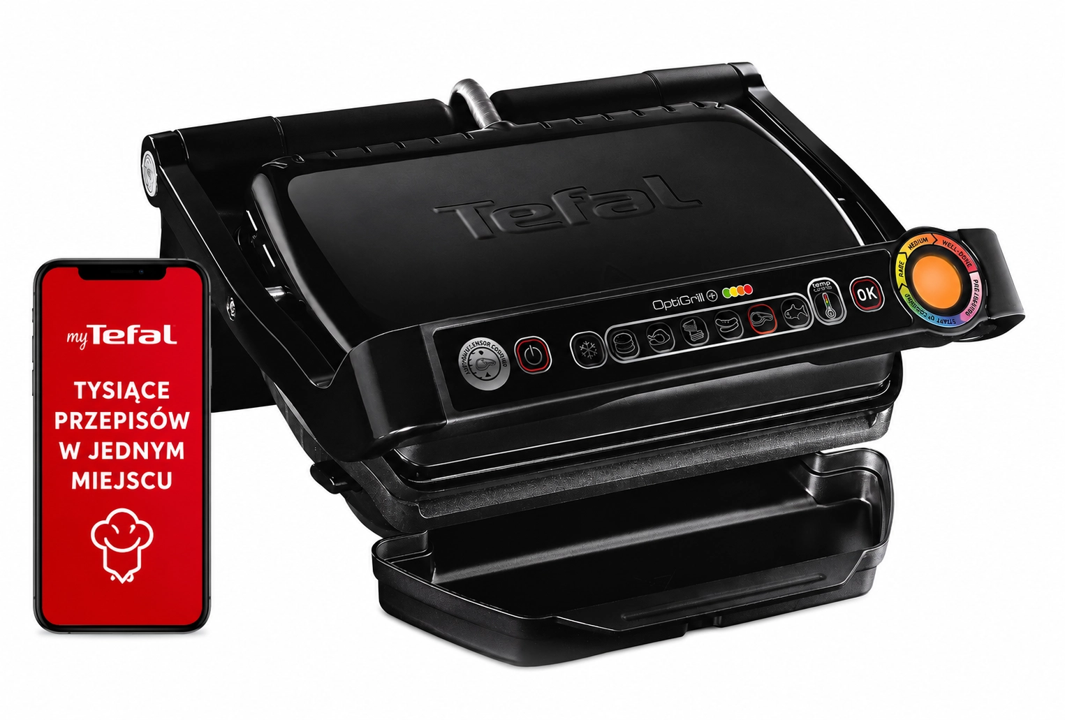 Grill elektryczny Tefal Optigrill+ Tefal GC7168 600cm2 Programy automatyczne
