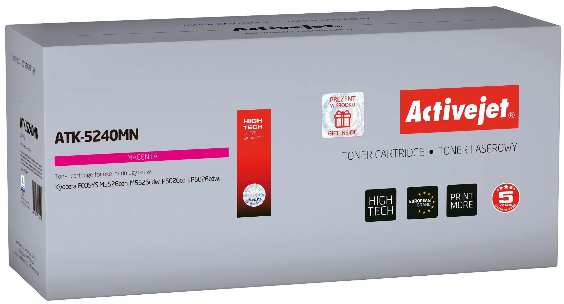 Toner ActiveJet ATK-5240MN (zamiennik TK-5240M) Purpurowy