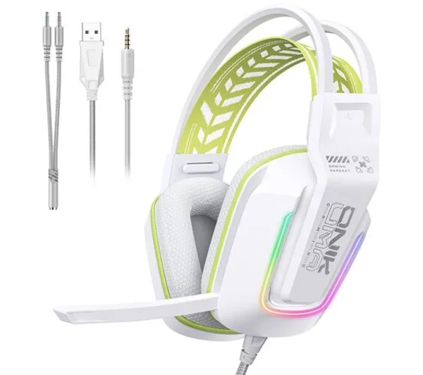 Onikuma X13 Słuchawki Przewodowe Gamingowe Rgb Mikrofon Jack 3.5 Usb Białe