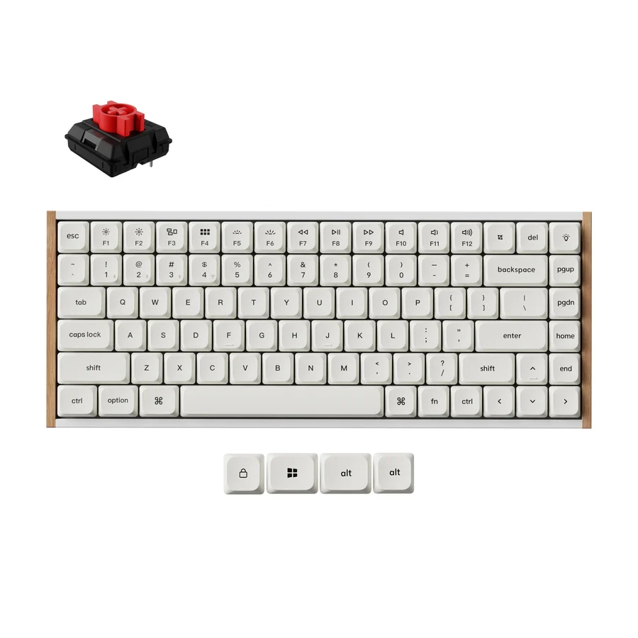 Klawiatura mechaniczna Keychron K3 Ultra 8K Wireless White (Milk POM Red)