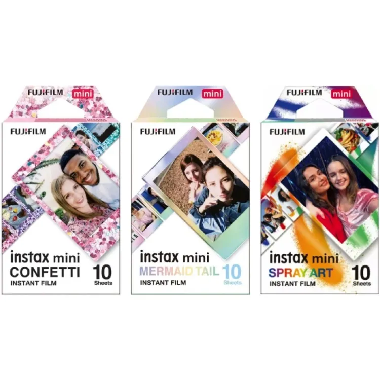 Wkład do aparatu Fujifilm Instax Mini Deco Bundle 26 Confetti,Mermaid Tail,Spray Art 3x10 szt