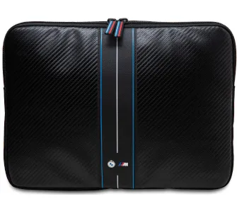 Etui na laptop BMW Carbon Blue Stripes 14" Czarny