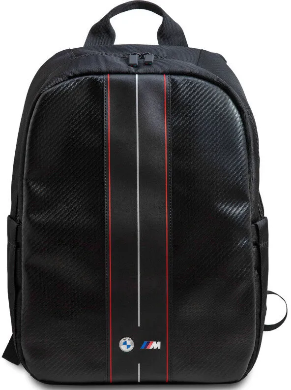 Plecak na laptopa BMW Carbon Red Stripes 16" Czarny