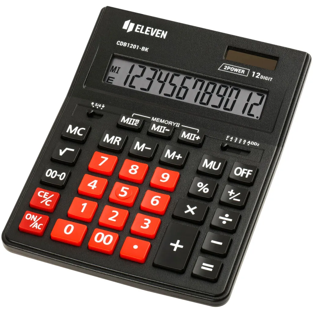 Kalkulator Eleven CDB1201BK-RD Czarno-czerwony