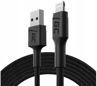 Kabel Green Cell KABGC18 USB-A do Lightning 2m Czarny