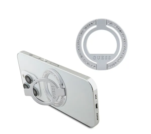 Guess Ring Stand MagSafe Srebrny