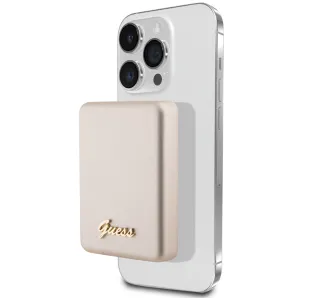 Powerbank Guess Metal Script Logo MagSafe 5000 mAh 15W Złoty