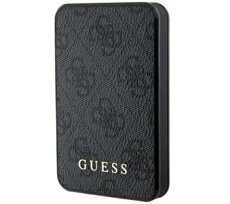 Powerbank Guess 4G Leather Metal Logo 5000 mAh 15W Czarny