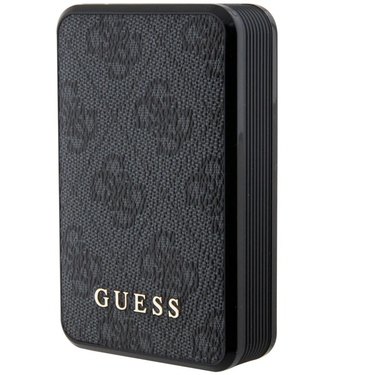 Powerbank Guess 4G Leather Metal Logo 10000 mAh 18W Czarny